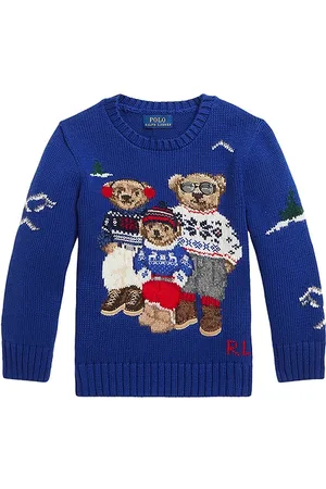 Ralph Lauren Kids Bear Family Wool Sweater in . Size 4.