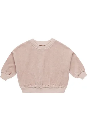 Quincy Mae LOCKERES SAMT-SWEATSHIRT in . Size 18-24M, 2-3yr, 4-5yr.