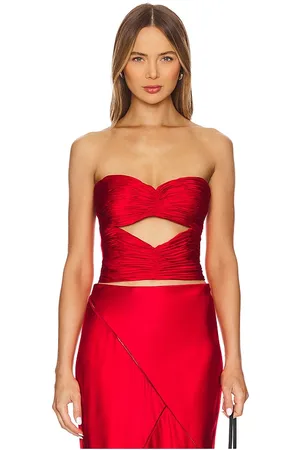 Alejandra Alonso Rojas BUSTIER-TOP CUT OUT in . Size 10, 4, 6, 8.