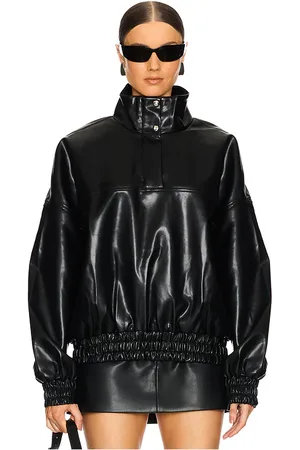 SER.O.YA SCHLUPFJACKE AUS LEDERIMITAT MIA in . Size M, S, XS.