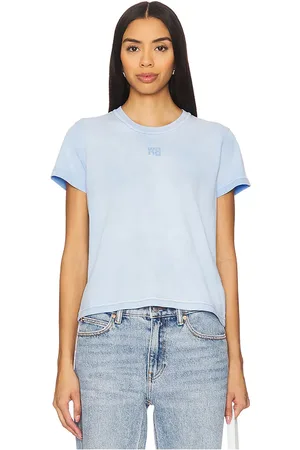 Alexander Wang TAILLIERTES T-SHIRT MIT RELIEFLOGO ESSENTIAL in . Size XS.