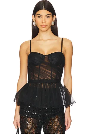 AKNVAS TRANSPARENTES BUSTIER-TOP RINA in . Size 4, 6.