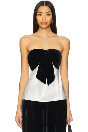 CAMI TRÄGERTOP LORA in Black,White. Size XS.