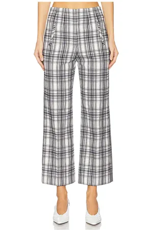 VERONICA BEARD HOSE, KURZER SCHNITT DOVA in Black,White. Size 4.