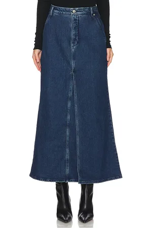 GOOD AMERICAN MAXIROCK AUS DENIM FIT AND FLARE in . Size 00, 10, 16, 18, 2, 20, 22, 24, 4.