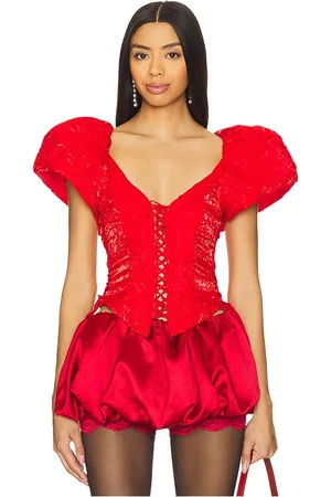 For Love & Lemons OBERTEIL FROSTED ORGANZA in . Size M, S, XS.