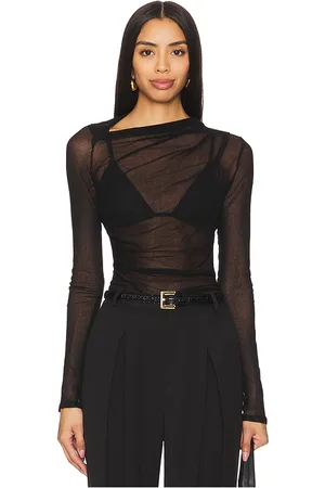 ENZA COSTA LANGÄRMELIGES OBERTEIL MIT TRANSPARENZEFFEKT in . Size XS.