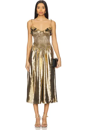 For Love & Lemons MIDI-KLEID BETHANY in . Size S, XS.