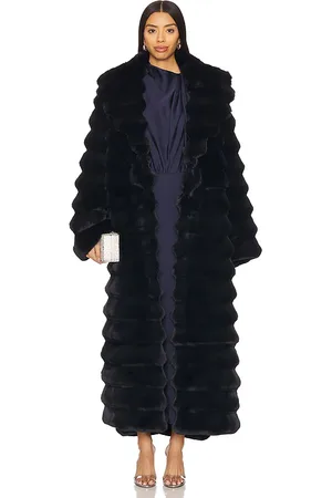 Adrienne Landau MANTEL THE CHINCHILLA FULL LENGTH FAUX FUR in . Size M, S.