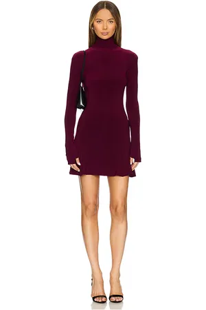 Norma Kamali LANGÄRMELIGES MINIKLEID MIT STEHKRAGEN & FISHTAIL-SAUM in . Size M, S, XL, XS.