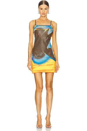 Diesel KLEID HOPPYN in Brown,Yellow,Orange,Blue. Size S.