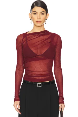 ENZA COSTA LANGÄRMELIGES OBERTEIL MIT TRANSPARENZEFFEKT in . Size M, S, XL, XS.