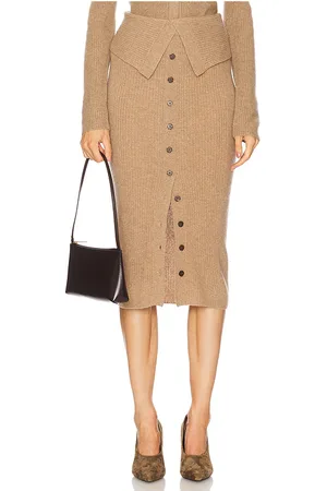 NAADAM Ribbed Asymmetrical Skirt in . Size M, XL, XS.