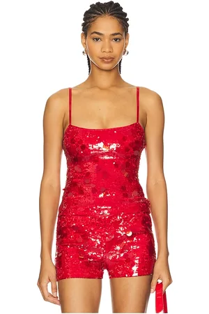 DANIELLE GUIZIO TRÄGERTOP MIT PAILLETTEN in . Size M, S, XS.