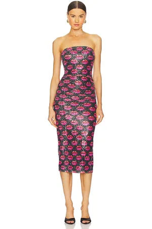 Le Superbe KLEID KISS KISS TUBE in Red,Black. Size M, XS.