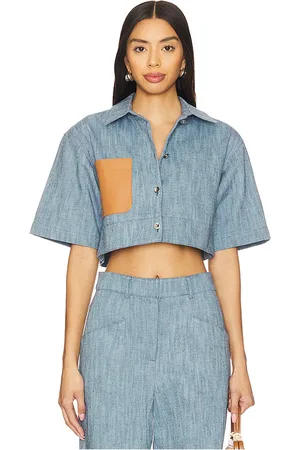 ALEXIS DENIM-SHIRT MIT KNOPFLEISTE in . Size S.