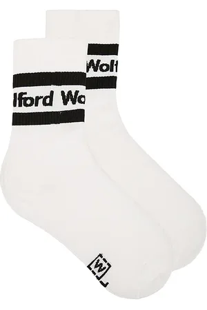 Wolford SOCKEN LOGO in White,Black. Size 38/39, 40/41.