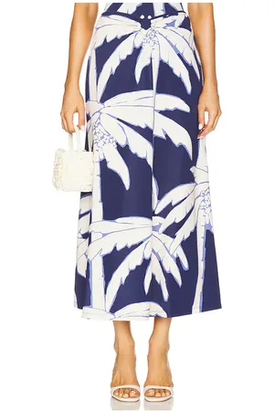 JOHANNA ORTIZ MIDIROCK PALMS BREATH OF LIFE in . Size 6.