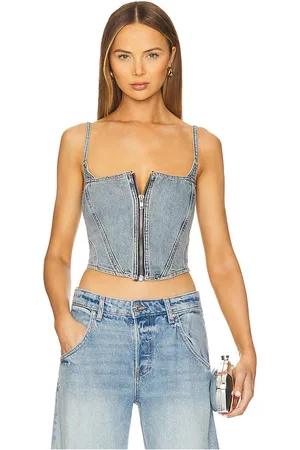 GOOD AMERICAN BUSTIER DENIM in . Size 3X, L, S, XS.