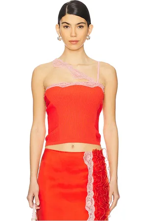Vaillant Knit Cami With Asymmetrical Strap in . Size 38, 40, 42.