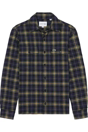 Lacoste FLANELL-SHIRT OVERSIZE in . Size M, XL/1X.