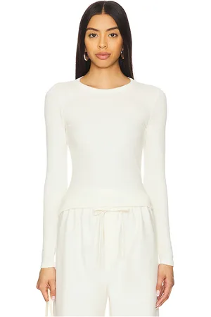 ENZA COSTA Rib Long Sleeve Crew Tee in . Size S, XS.