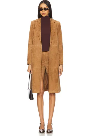 ALICE+OLIVIA MANTEL KARLEY SUEDE FLARE WRAP in . Size S, XS.