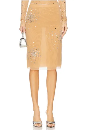 Des Phemmes Crystal Midi Skirt in . Size 40/S, 42/M, 44/L.