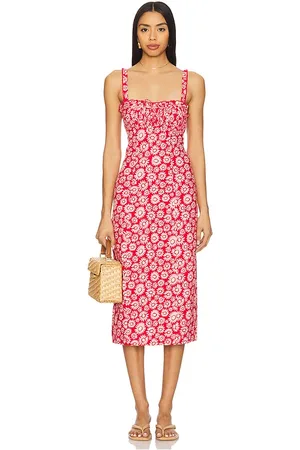 Free People Lucinda Printed Midi Dress in . Size M, S, XL, XS.