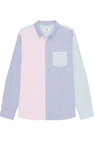 Marine California Oxford Long Sleeve Shirt in Blue, Pink. Size M, S.
