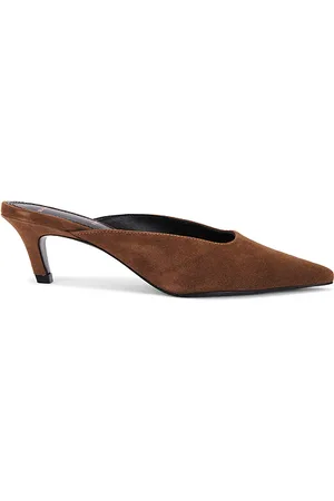 BLACK SUEDE STUDIO PANTOLETTE LOGAN 50 in . Size 6.5, 8, 8.5, 9.5.