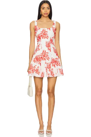 Milly MINIKLEID DRESS in Red,White. Size 6.