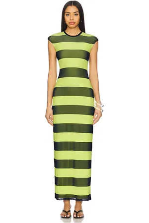 AFRM MAXIKLEID CODY in Green,Navy. Size 3X, L, M, S, XL, XS, XXL, XXS.