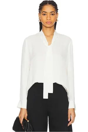 THEORY Open Neck Tie Blouse in . Size S, XS.