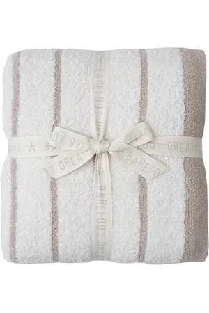 Barefoot Dreams DECKE COZYCHIC BORDER STRIPE THROW in .