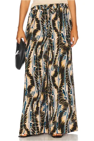 ULLA JOHNSON HOSE SAWYER in Black, Blue. Size 4, 6, 8.