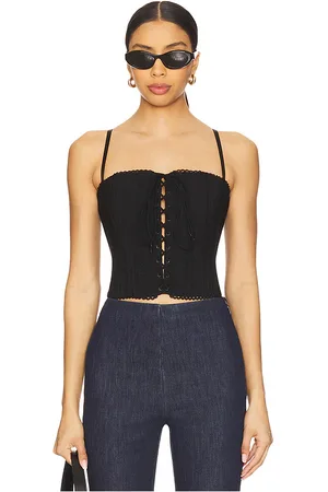 DANIELLE GUIZIO Scallop Lace Up Corset in . Size M, S, XS, XXS.