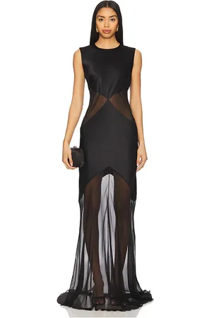 Alejandra Alonso Rojas Abstract Sheer Gown in . Size 8.