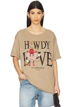 The Laundry Room OVERSIZED-SHIRT HOWDY LOVE in . Size M, S, XL, XS.