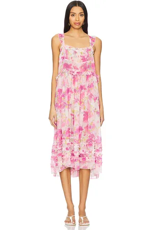 Free People X Intimately Fp Moon Phase Printed Midi Dress In Pop Combo in . Size M, S, XS.