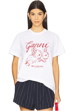 Ganni Bunnies Relaxed T-shirt in . Size S, XS.