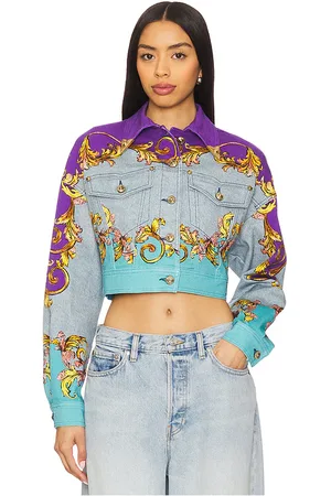 VERSACE JACKE in Blue,Purple. Size 38, 40, 42, 44.