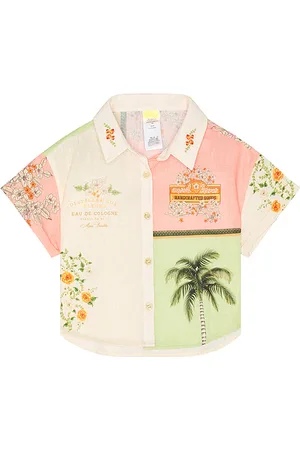 Agua Bendita OBERTEIL CLARABELLE T in Cream,Green. Size 4.