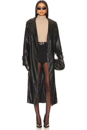 SNDYS TRENCHCOAT AUS LEDERIMITAT TYRA in . Size XS, XXS.