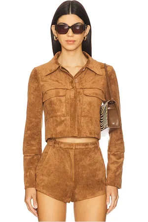 Amanda Uprichard VELOURSLEDERJACKE LUCAS in . Size XL.