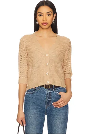 AUTUMN CASHMERE Shaker Cardigan With Fancy Stitch in . Size M, S, XS.
