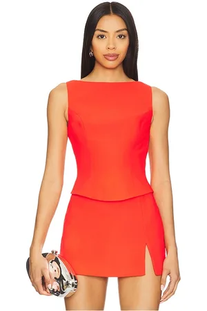 Amanda Uprichard OBERTEIL INES in Red,Orange. Size M, S, XS.
