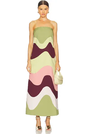 Adriana Degreas KLEID GIARDINO in Green,Burgundy. Size M, S.