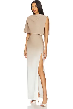 ET OCHS MAXIKLEID HELENA in Taupe,Ivory. Size 10, 12, 4, 6, 8.