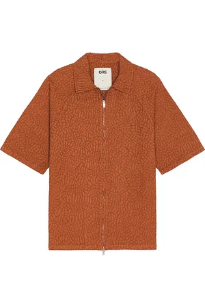Oas Terracotta Turleo Zack Full Zip Shirt in . Size S.